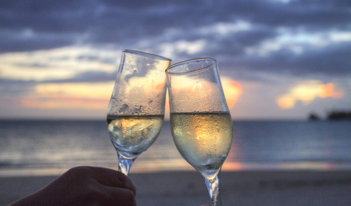 Two People Toasting Flute Glasses