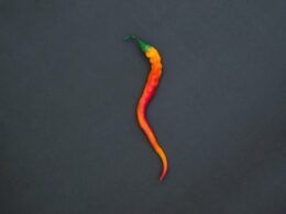 orange and green chili pepper