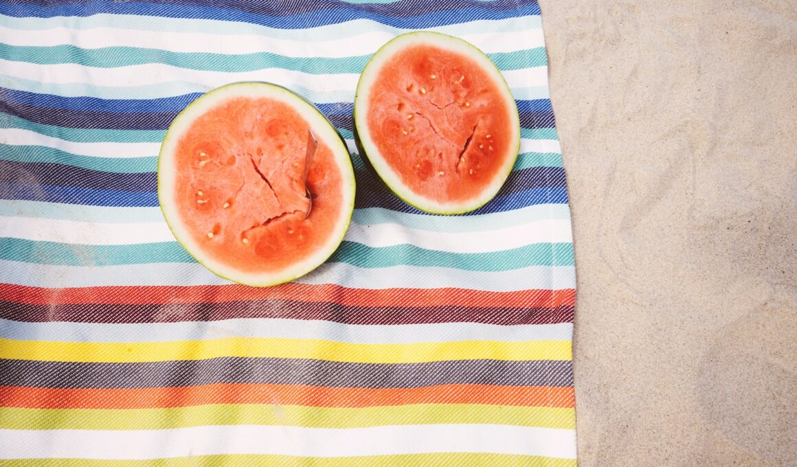 closeup photo of slice watermelon fruits on cloth