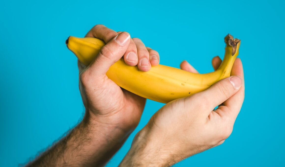 person holding banana