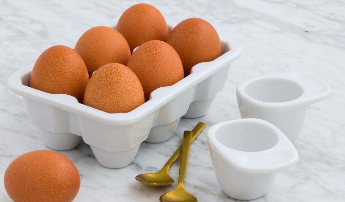 tray of brown eggs beside two spoons